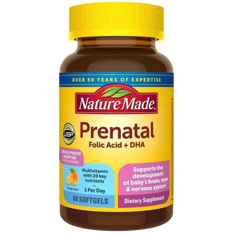 مولتی ویتامین پریناتال نیچرمید 180 عددی Nature Made Prenatal Multivitamin Folic Acid + DHA Softgels - Image 1