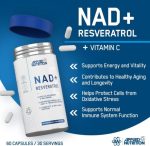 مکمل NAD و رزوراترول اپلاید Applied Nutrition NAD+ Resveratrol - تصویر 7
